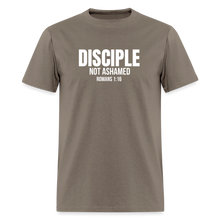 Load image into Gallery viewer, Disciple – Not Ashamed Romans 1:16 Faith Shirt - safari