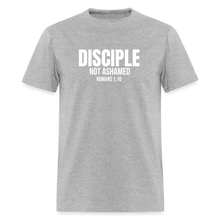 Load image into Gallery viewer, Disciple – Not Ashamed Romans 1:16 Faith Shirt - heather gray
