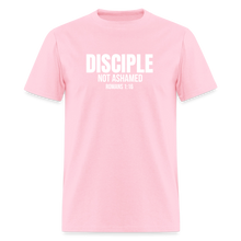Load image into Gallery viewer, Disciple – Not Ashamed Romans 1:16 Faith Shirt - pink
