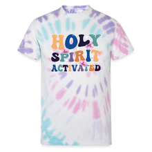 Load image into Gallery viewer, Holy Spirit Activated Unisex Tie Dye T-Shirt - Pastel Spiral
