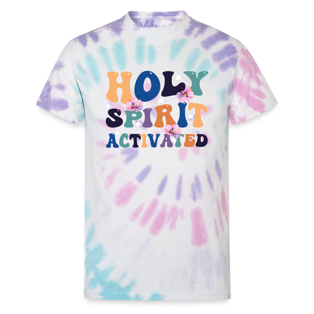Holy Spirit Activated Unisex Tie Dye T-Shirt - Pastel Spiral