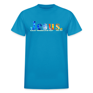 Jesus Greatest of All Time - turquoise