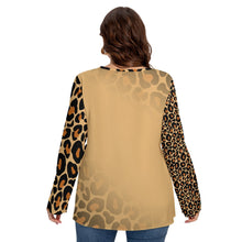 Load image into Gallery viewer, Leopard Print inspred T-shirt With Double Layer Stacking(Plus Size)
