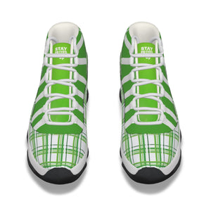 Stay Prayed Up Green Men's High Top Basketball Shoes