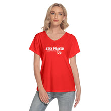 Load image into Gallery viewer, Stay Prayed Up Women&#39;s Deep V-neck Short Sleeve T-shirt

