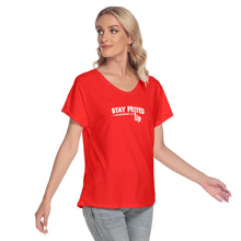 Load image into Gallery viewer, Stay Prayed Up Women&#39;s Deep V-neck Short Sleeve T-shirt
