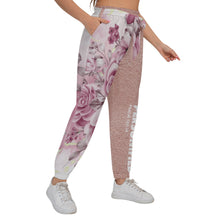 Load image into Gallery viewer, Rose Gold Dopeness Personified Women’s Trousers With Waist Belt(Plus Size)
