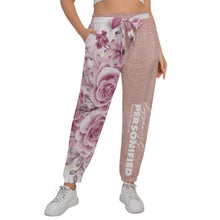 Load image into Gallery viewer, Rose Gold Dopeness Personified Women’s Trousers With Waist Belt(Plus Size)
