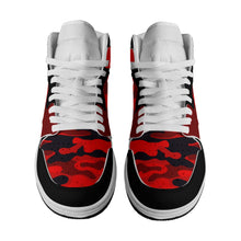 Load image into Gallery viewer, Red Black Camo Men&#39;s Synthetic Leather Stitching Shoes
