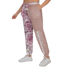 Load image into Gallery viewer, Rose Gold Dopeness Personified Women’s Trousers With Waist Belt(Plus Size)
