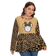 Load image into Gallery viewer, Leopard Print inspred T-shirt With Double Layer Stacking(Plus Size)
