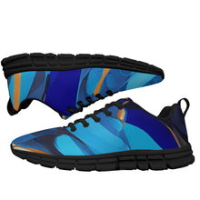 Load image into Gallery viewer, Blues Abstract Design Women&#39;s Shoes With Black Sole
