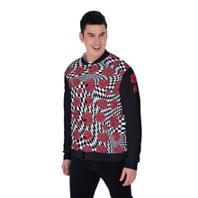 Load image into Gallery viewer, All-Over Print Men&#39;s Baseball Jacket with Fuzzy Fleece
