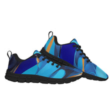 Load image into Gallery viewer, Blues Abstract Design Women&#39;s Shoes With Black Sole
