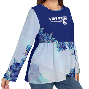 Stay Prayed Up T-shirt With Double Layer Stacking (Plus Size)