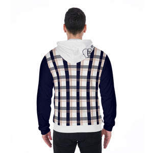 All-Over Print Zip Up Hoodie With Pocket