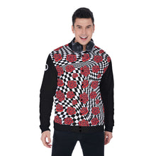 Load image into Gallery viewer, All-Over Print Men&#39;s Baseball Jacket with Fuzzy Fleece
