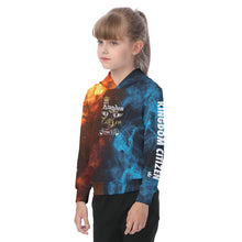 Load image into Gallery viewer, Yellow and Blue Fire Kingdom Citizen Kid&#39;s Fur Lined Hoodie
