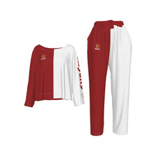 Load image into Gallery viewer, Red and White Royal Kingdom Citizen Women&#39;s Elastic-Back Suit
