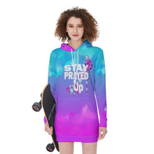 Load image into Gallery viewer, Stay Prayed Up Women&#39;s Long Hoodie
