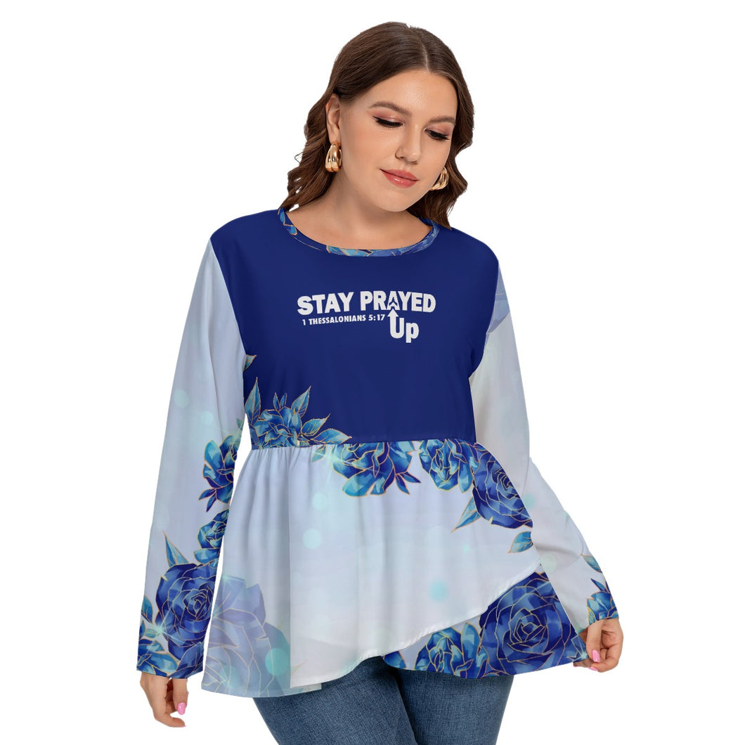 Stay Prayed Up T-shirt With Double Layer Stacking (Plus Size)