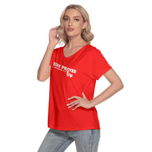 Load image into Gallery viewer, Stay Prayed Up Women&#39;s Deep V-neck Short Sleeve T-shirt
