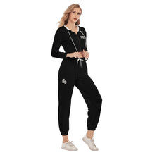 Load image into Gallery viewer, All-Over Print Women&#39;s Crop Hoodie Sports Sets
