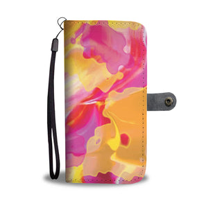 Custom Designed Wallet Case - Yellow Pink