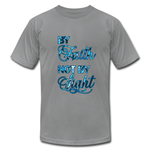 By Faith Not by Sight Unisex Jersey T-Shirt by Bella + Canvas - slate