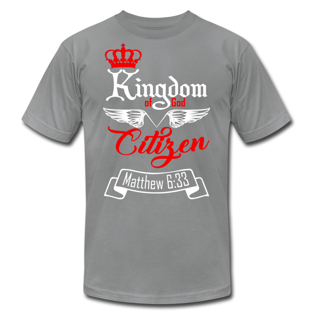Kingdom of God Citizen Unisex Jersey T-Shirt by Bella + Canvas - slate