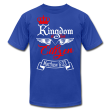 Load image into Gallery viewer, Kingdom of God Citizen Unisex Jersey T-Shirt by Bella + Canvas - royal blue
