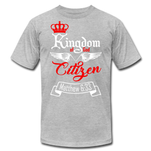 Load image into Gallery viewer, Kingdom of God Citizen Unisex Jersey T-Shirt by Bella + Canvas - heather gray
