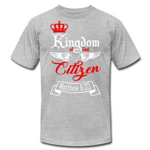 Kingdom of God Citizen Unisex Jersey T-Shirt by Bella + Canvas - heather gray