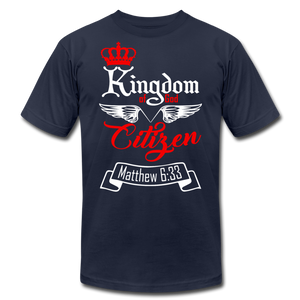 Kingdom of God Citizen Unisex Jersey T-Shirt by Bella + Canvas - navy