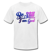 Load image into Gallery viewer, Be Still Colorful Unisex Jersey T-Shirt by Bella + Canvas - white
