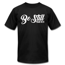 Load image into Gallery viewer, Be Still Unisex Jersey T-Shirt by Bella + Canvas - black
