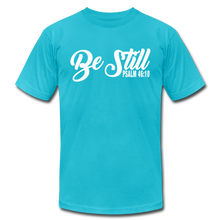 Load image into Gallery viewer, Be Still Unisex Jersey T-Shirt by Bella + Canvas - turquoise
