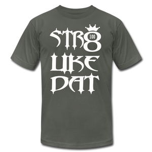 Straight Like That Unisex Jersey T-Shirt by Bella + Canvas - asphalt