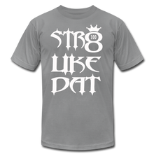 Load image into Gallery viewer, Straight Like That Unisex Jersey T-Shirt by Bella + Canvas - slate
