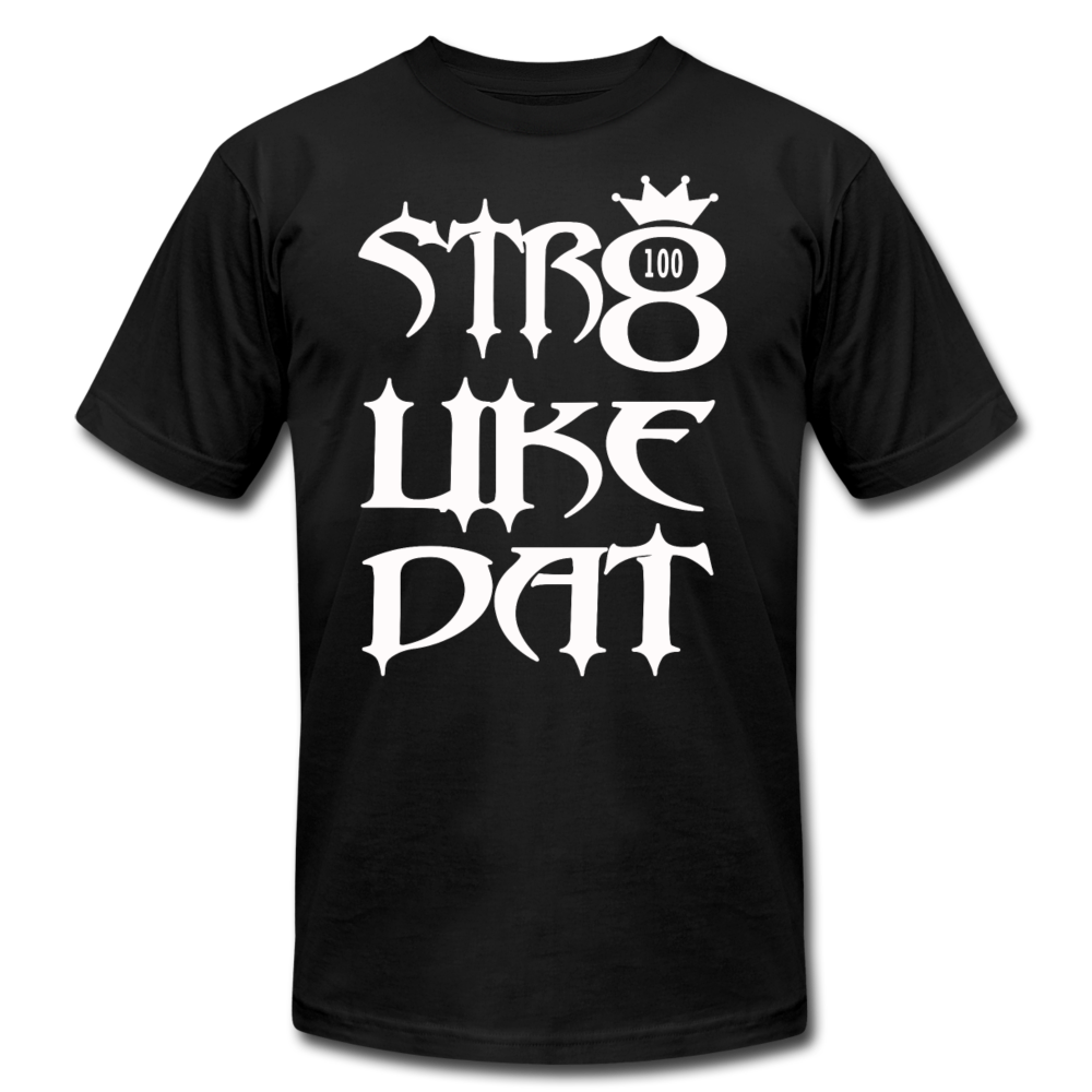 Straight Like That Unisex Jersey T-Shirt by Bella + Canvas - black