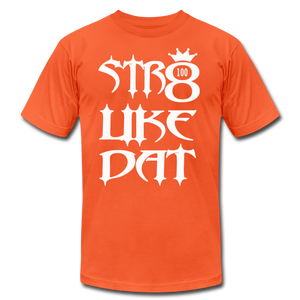 Straight Like That Unisex Jersey T-Shirt by Bella + Canvas - orange
