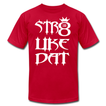 Load image into Gallery viewer, Straight Like That Unisex Jersey T-Shirt by Bella + Canvas - red
