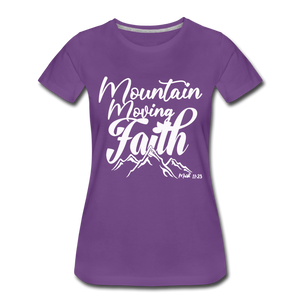 Mountain Moving Faith Women’s Premium T-Shirt - purple