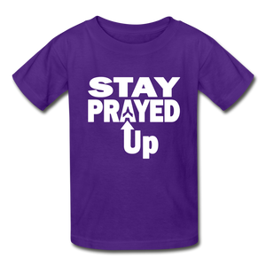 Stay Prayed Up Gildan Ultra Cotton Youth T-Shirt - purple