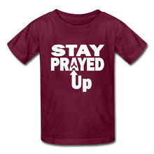 Load image into Gallery viewer, Stay Prayed Up Gildan Ultra Cotton Youth T-Shirt - burgundy
