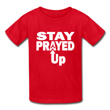 Load image into Gallery viewer, Stay Prayed Up Gildan Ultra Cotton Youth T-Shirt - red
