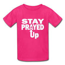 Load image into Gallery viewer, Stay Prayed Up Gildan Ultra Cotton Youth T-Shirt - fuchsia
