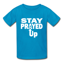 Load image into Gallery viewer, Stay Prayed Up Gildan Ultra Cotton Youth T-Shirt - turquoise
