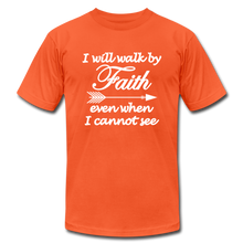 Load image into Gallery viewer, Walk by Faith Unisex Jersey T-Shirt by Bella + Canvas - orange
