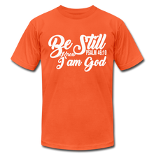 Load image into Gallery viewer, Be Still and Know Unisex Jersey T-Shirt by Bella + Canvas - orange
